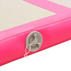 vidaXL oppustelig gymnastikmåtte med pumpe 300 x 100 x 10 cm PVC Pink