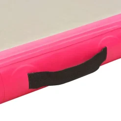 vidaXL oppustelig gymnastikmåtte med pumpe 300 x 100 x 10 cm PVC Pink