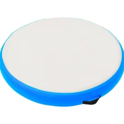 vidaXL oppustelig gymnastikmåtte med pumpe 100x100x10 cm PVC blå
