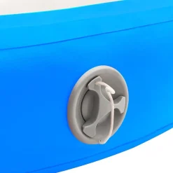 vidaXL oppustelig gymnastikmåtte med pumpe 100x100x10 cm PVC blå