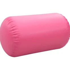 vidaXL oppustelig gymnastikrulle med pumpe 100x60 cm PVC lyserød