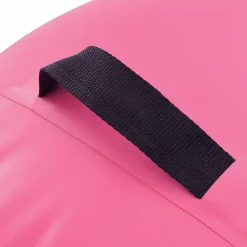 vidaXL oppustelig gymnastikrulle med pumpe 100x60 cm PVC lyserød
