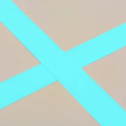 vidaXL oppustelig gymnastikmåtte med pumpe 300 x 100 x 10 cm PVC grøn