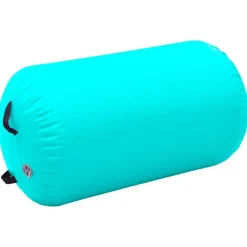 vidaXL oppustelig gymnastikrulle med pumpe 100x60 cm PVC grøn