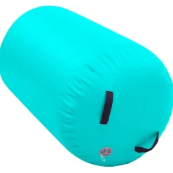 vidaXL oppustelig gymnastikrulle med pumpe 100x60 cm PVC grøn