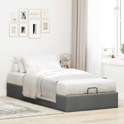 vidaXL osmannisk sengeramme uden madras 80x200 cm stof mørkegrå