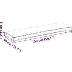 vidaXL Palle Pudesæt 2 pcs Antracit 150 x 40 x 8 cm Oxford Stof