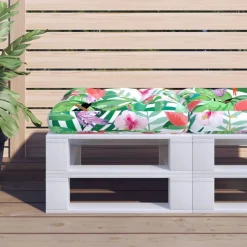 vidaXL pallehynde 50x50x12 cm stof flerfarvet