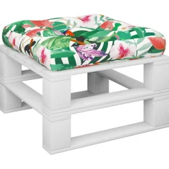 vidaXL pallehynde 50x50x12 cm stof flerfarvet