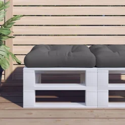 vidaxL pallehynde 58x58x10 cm stof antracitgrå