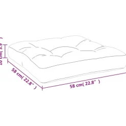 vidaxL pallehynde 58x58x10 cm stof antracitgrå