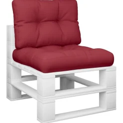 vidaXL pallehynder 2 stk. stof vinrød