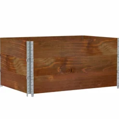vidaXL pallerammer 3 stk. 120x80 cm massivt fyrretræ brun