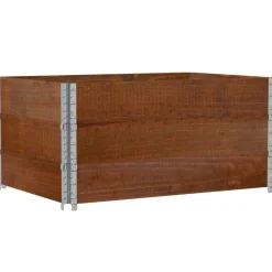 vidaXL pallerammer 3 stk. 120x80 cm massivt fyrretræ brun