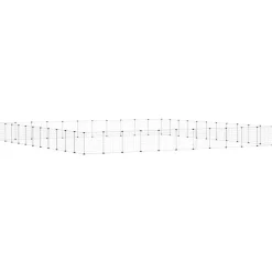vidaXL 44-panels kæledyrsindhegning med låge 35x35 cm stål sort