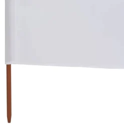 vidaXL 3-panels læsejl stof 400 x 120 cm hvid