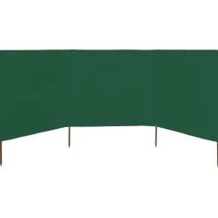 vidaXL 3-panels læsejl stof 400 x 120 cm grøn