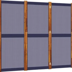 vidaXL 3-panels rumdeler 210 x 180 cm mørkeblå