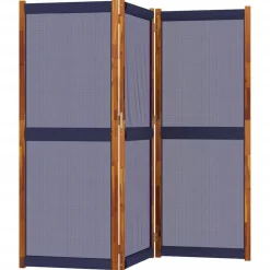 vidaXL 3-panels rumdeler 210 x 180 cm mørkeblå