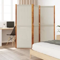 vidaXL 3-panels rumdeler 105 x 165 cm lysegrå
