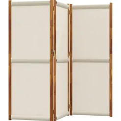 vidaXL 3-panels rumdeler 105 x 165 cm lysegrå