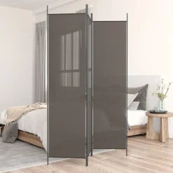 vidaXL 3-panels rumdeler 150x220 cm stof antracitgrå