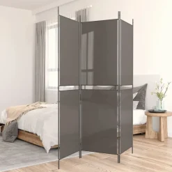 vidaXL 3-panels rumdeler 150x180 cm stof antracitgrå