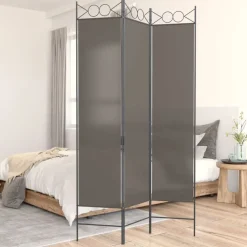 vidaXL 3-panels rumdeler 120x200 cm stof antracitgrå