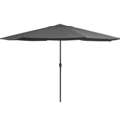 vidaXL parasol 390 cm metalstang antracitgrå