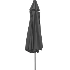 vidaXL parasol 390 cm metalstang antracitgrå