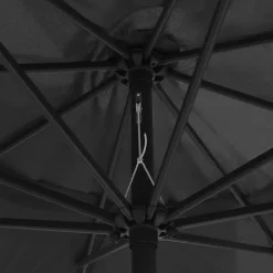 vidaXL parasol 390 cm metalstang antracitgrå