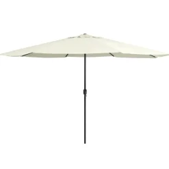 vidaXL parasol 390 cm metalstang sandfarvet