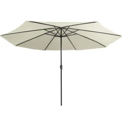 vidaXL parasol 390 cm metalstang sandfarvet