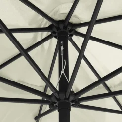 vidaXL parasol 390 cm metalstang sandfarvet