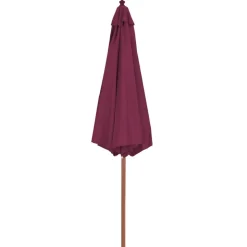vidaXL parasol 300 cm træstang bordeauxrød