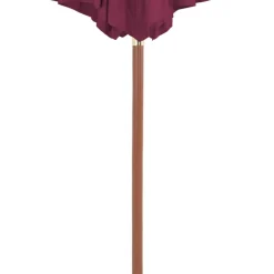 vidaXL parasol 300 cm træstang bordeauxrød