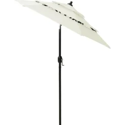 vidaXL parasol 2 m aluminiumsstang 3 niveauer sandfarvet