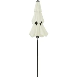 vidaXL parasol 2 m aluminiumsstang 3 niveauer sandfarvet