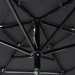 vidaXL parasol 2 m aluminiumsstang 3 niveauer antracitgrå