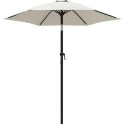 vidaXL parasol 200 x 224 cm aluminium sandfarvet