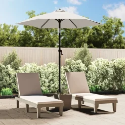 vidaXL parasol 200 x 224 cm aluminium sandfarvet