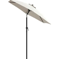 vidaXL parasol 200 x 224 cm aluminium sandfarvet