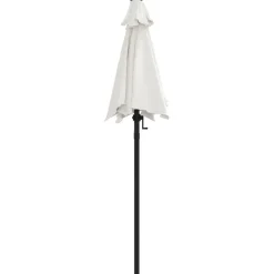 vidaXL parasol 200 x 224 cm aluminium sandfarvet