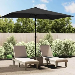 vidaXL parasol med metalstang 300x200 cm antracitgrå
