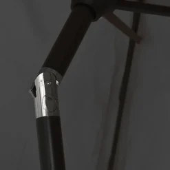 vidaXL parasol med metalstang 300x200 cm antracitgrå