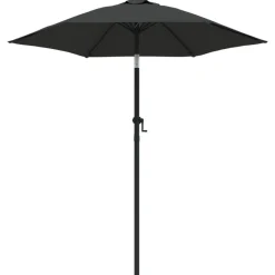 vidaXL parasol 200x224 cm aluminium antrcitgrå