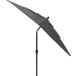 vidaXL parasol 2,5x2,5 m aluminiumsstang 3 niveauer antracitgrå