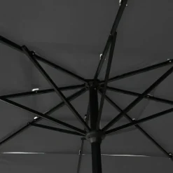 vidaXL parasol 2,5x2,5 m aluminiumsstang 3 niveauer antracitgrå