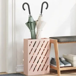vidaXL Parasolfod Lyserød 28 x 12 x 41 cm Stål
