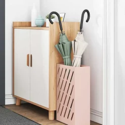 vidaXL Parasolfod Lyserød 28 x 12 x 41 cm Stål